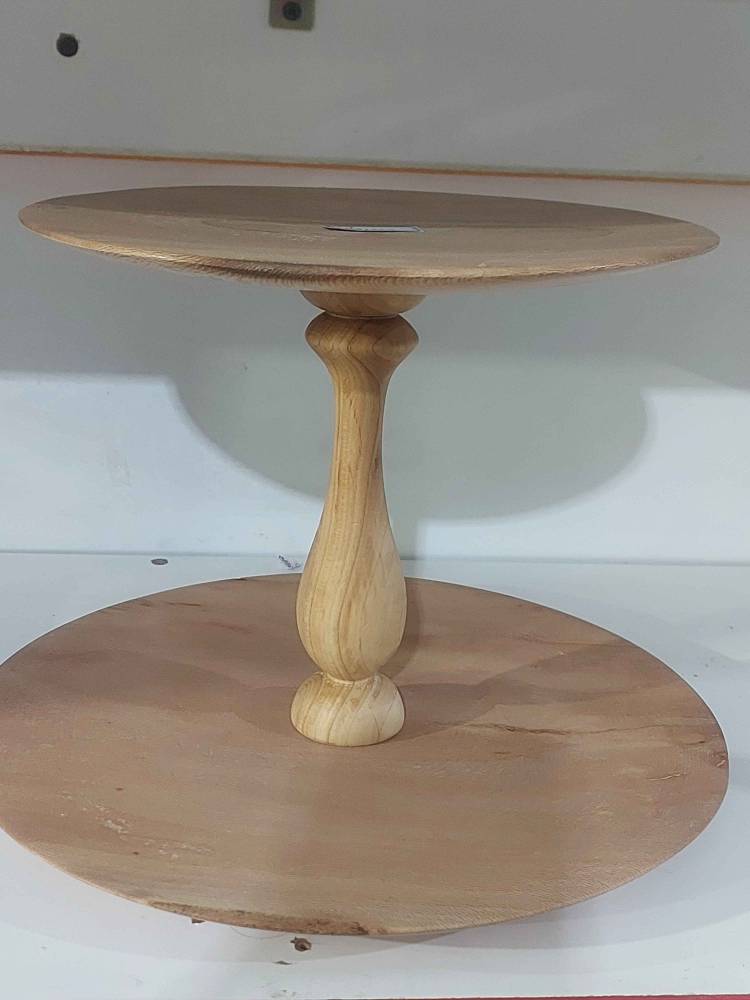 ظرف شیرینی دو طبقه چوبی